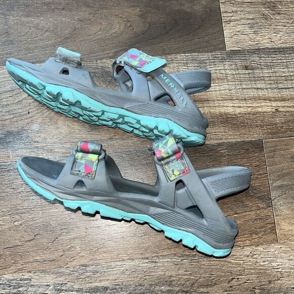Merrell Hydro Drift Girls Grey/Multi Sandals - Picture 3 of 4